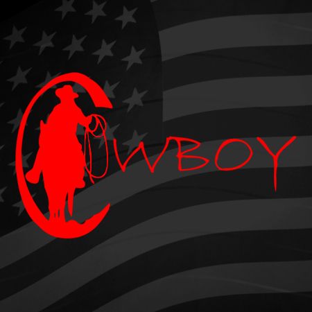 Lasso Cowboy Iron on Decal